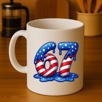 67 USA Flag Drip Patriotic 6-7 Meme Coffee Mug thumb 4