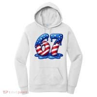 67 USA Flag Drip Patriotic 6-7 Meme Women's Hoodie thumb 0