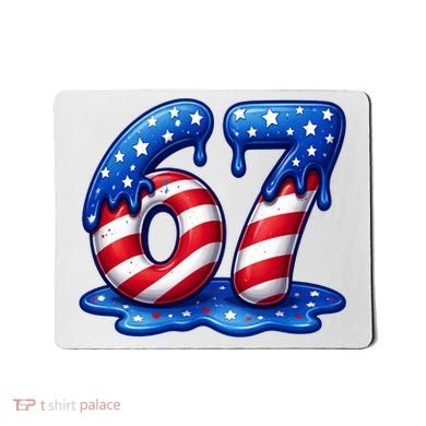 67 USA Flag Drip Patriotic 6-7 Meme Mousepad
