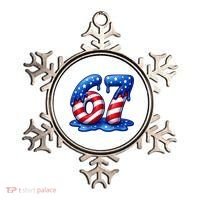 67 USA Flag Drip Patriotic 6-7 Meme Ornament thumb 0