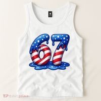 67 USA Flag Drip Patriotic 6-7 Meme Tank Top thumb 2