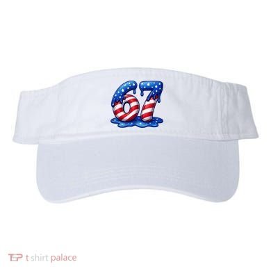 67 USA Flag Drip Patriotic 6-7 Meme Visor