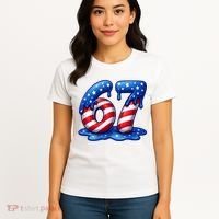 67 USA Flag Drip Patriotic 6-7 Meme Women's T-Shirt thumb 4
