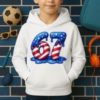 67 USA Flag Drip Patriotic 6-7 Meme Kids Hoodie thumb 2
