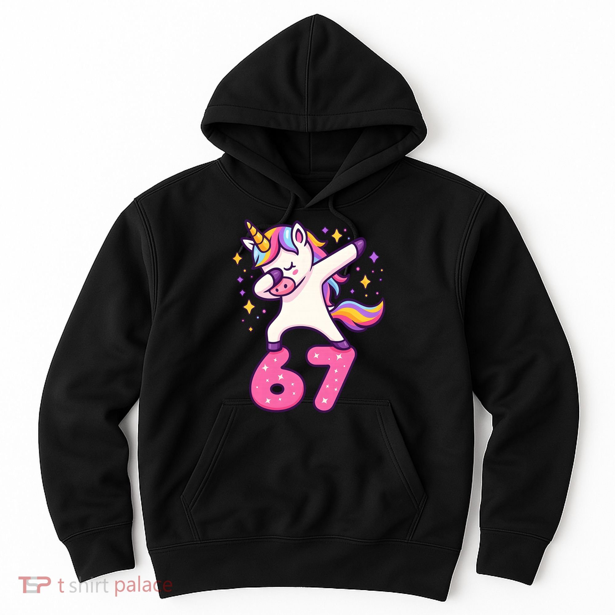 67 Unicorn Six Seven 6-7 Meme Brainrot Hoodie
