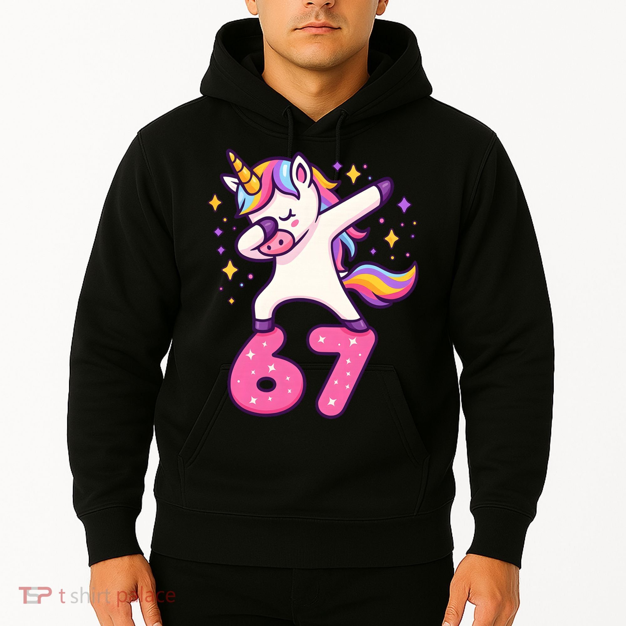 67 Unicorn Six Seven 6-7 Meme Brainrot Hoodie
