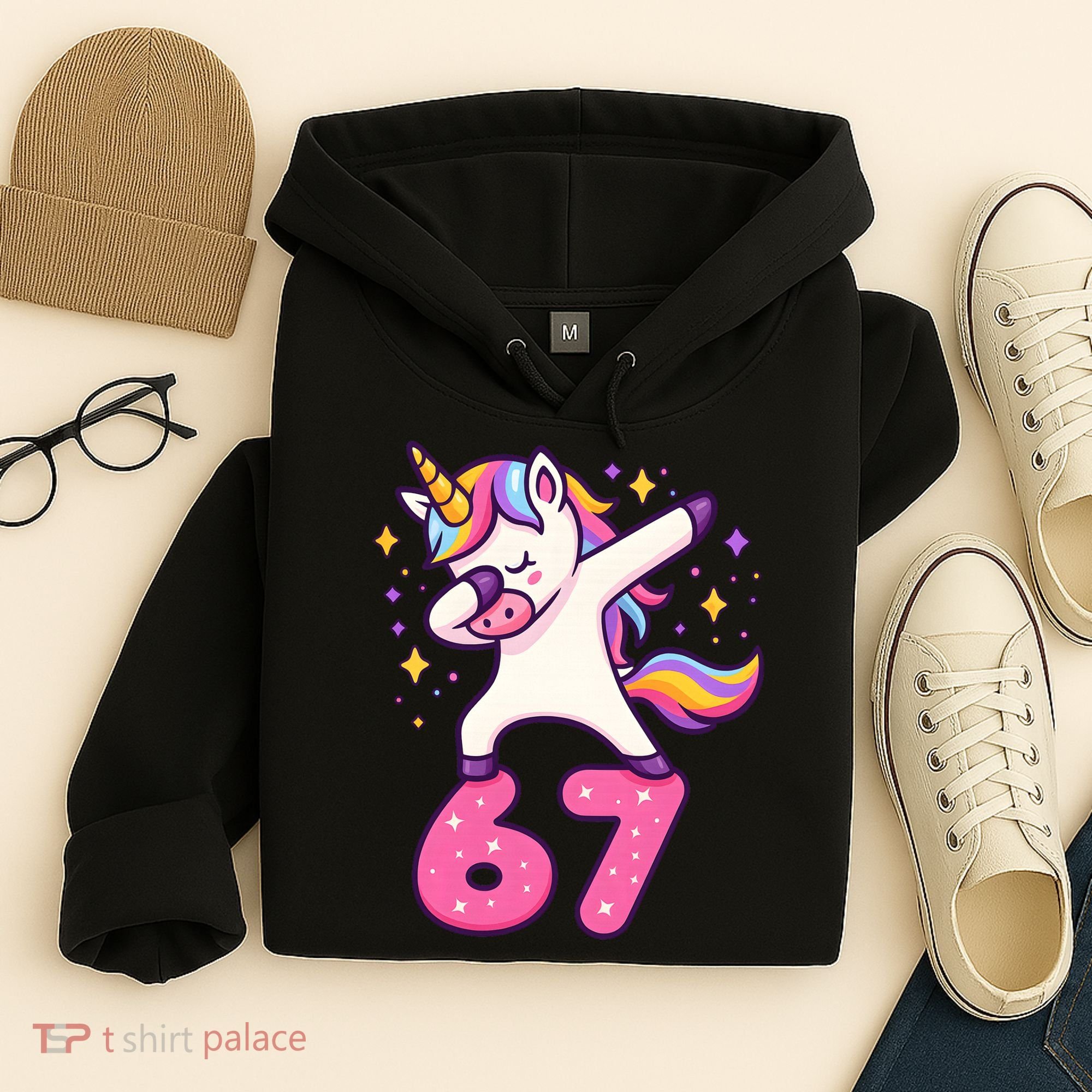67 Unicorn Six Seven 6-7 Meme Brainrot Hoodie