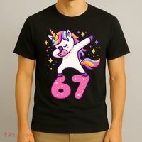 67 Unicorn Six Seven 6-7 Meme Brainrot T-Shirt thumb 3