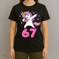 67 Unicorn Six Seven 6-7 Meme Brainrot T-Shirt thumb 4