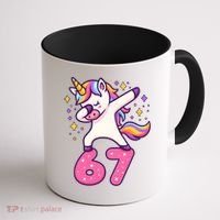 67 Unicorn Six Seven 6-7 Meme Brainrot Coffee Mug thumb 1