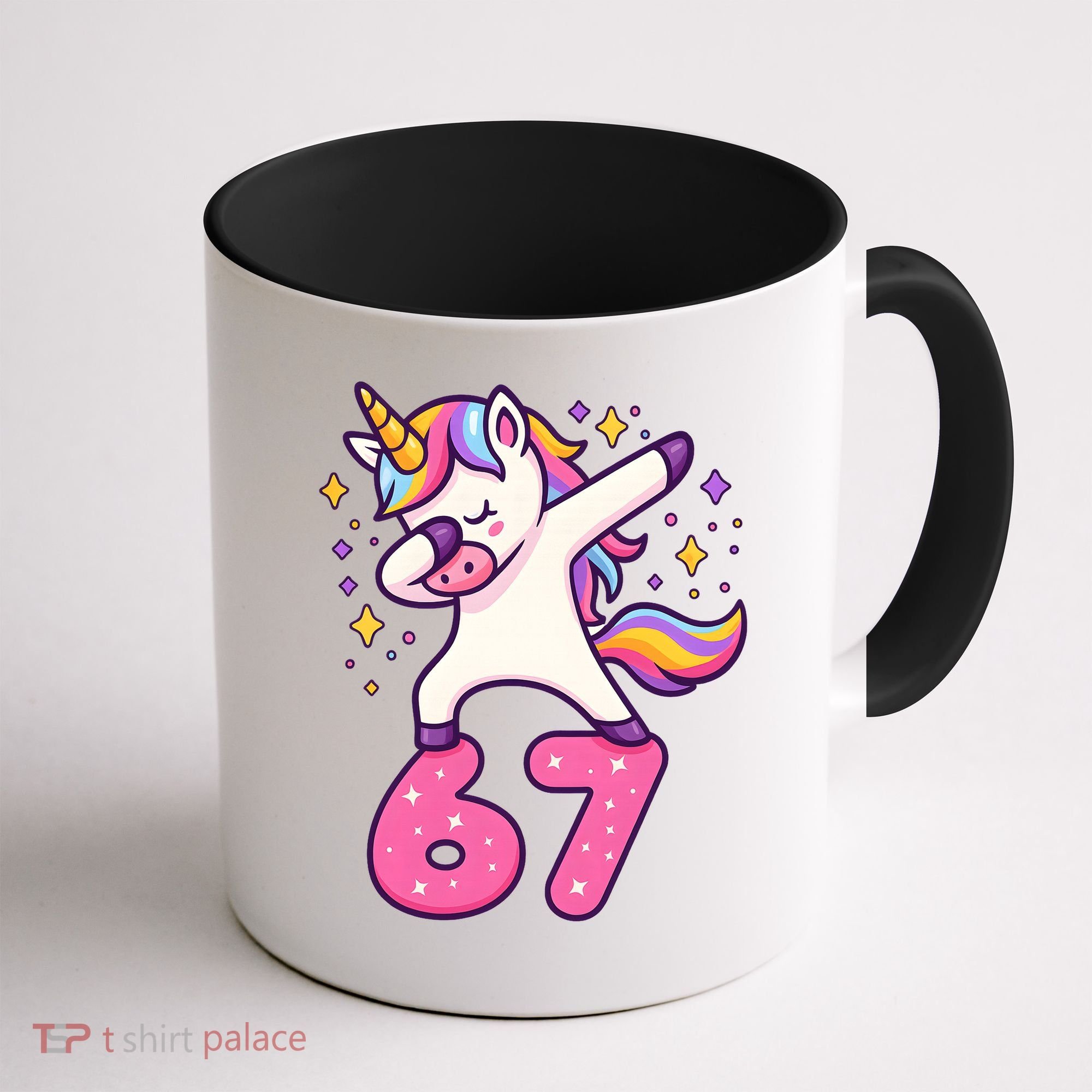 67 Unicorn Six Seven 6-7 Meme Brainrot Coffee Mug