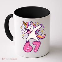 67 Unicorn Six Seven 6-7 Meme Brainrot Coffee Mug thumb 0
