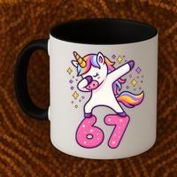 67 Unicorn Six Seven 6-7 Meme Brainrot Coffee Mug thumb 2
