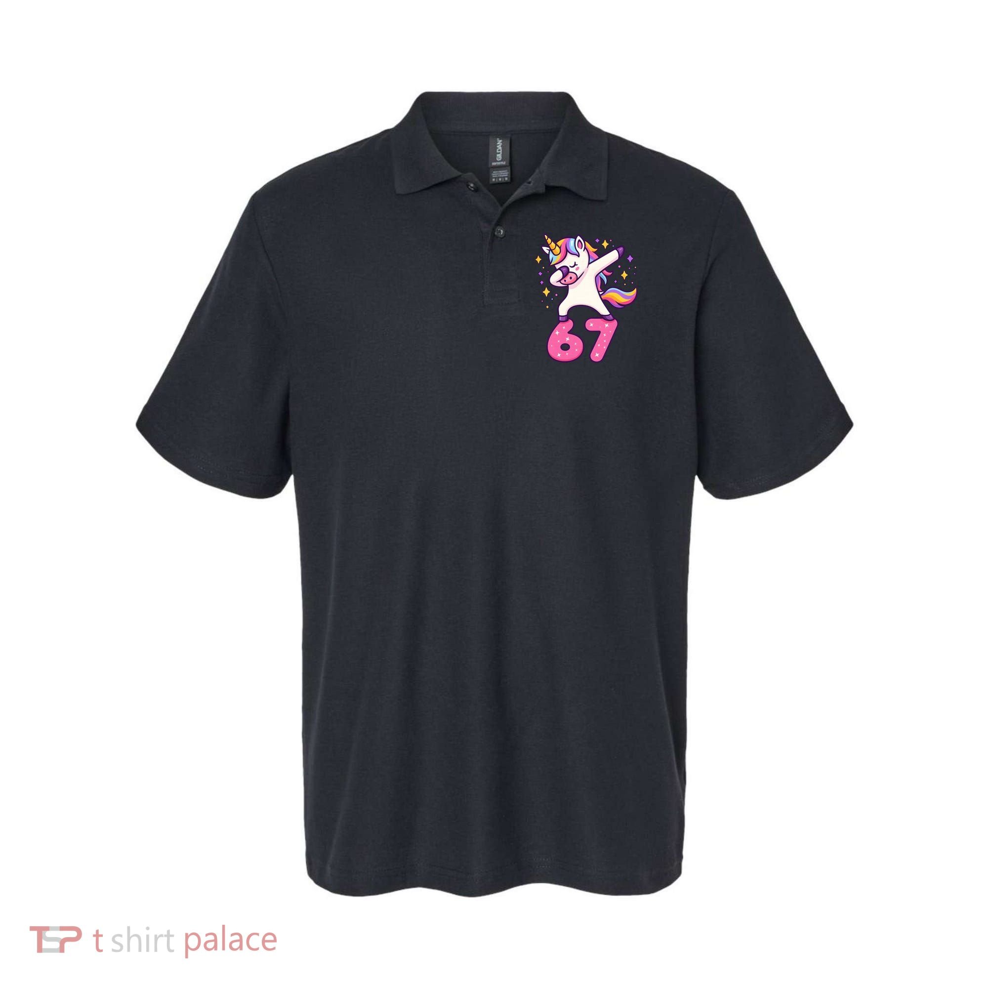 67 Unicorn Six Seven 6-7 Meme Brainrot Polo