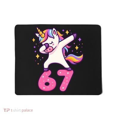 67 Unicorn Six Seven 6-7 Meme Brainrot Mousepad
