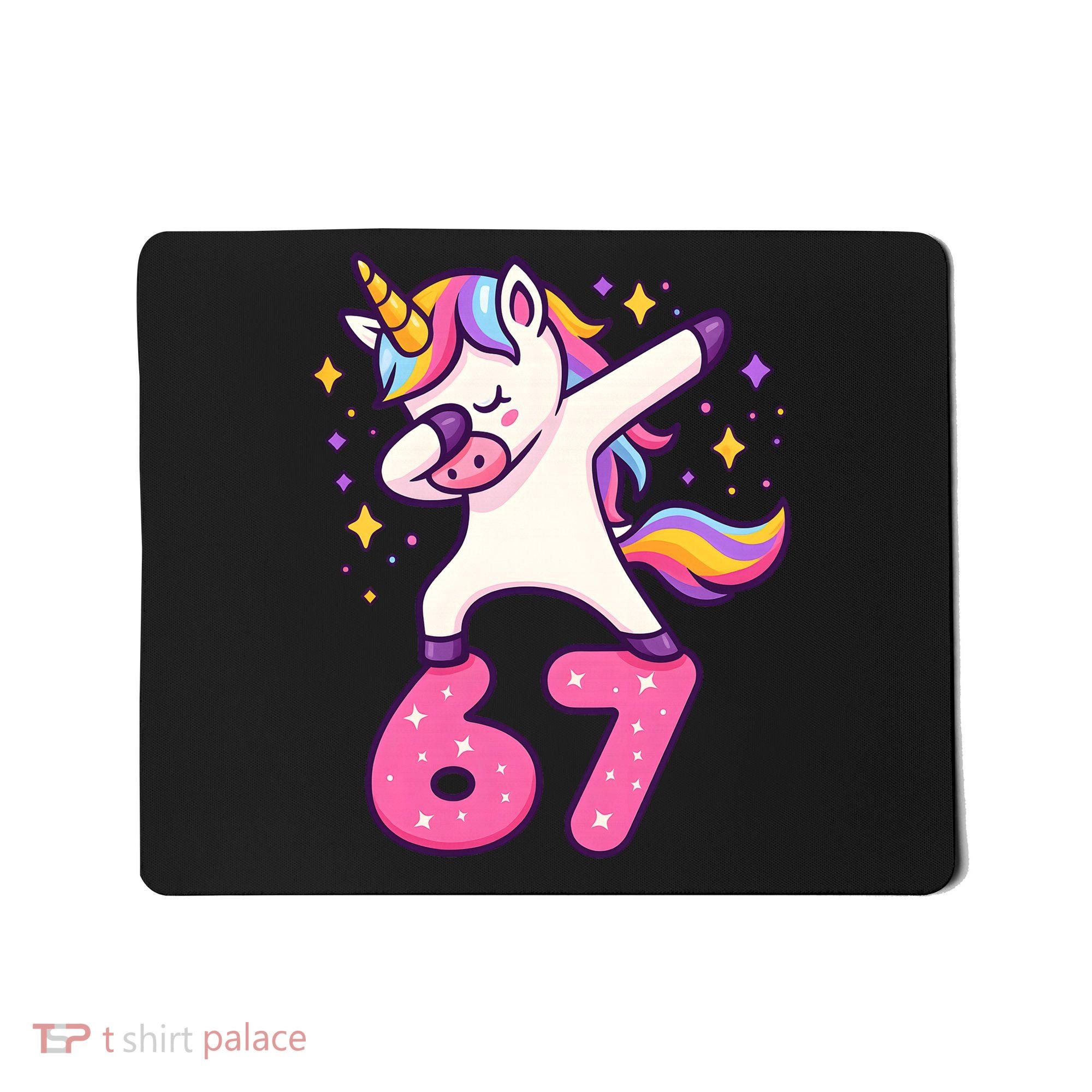 67 Unicorn Six Seven 6-7 Meme Brainrot Mousepad