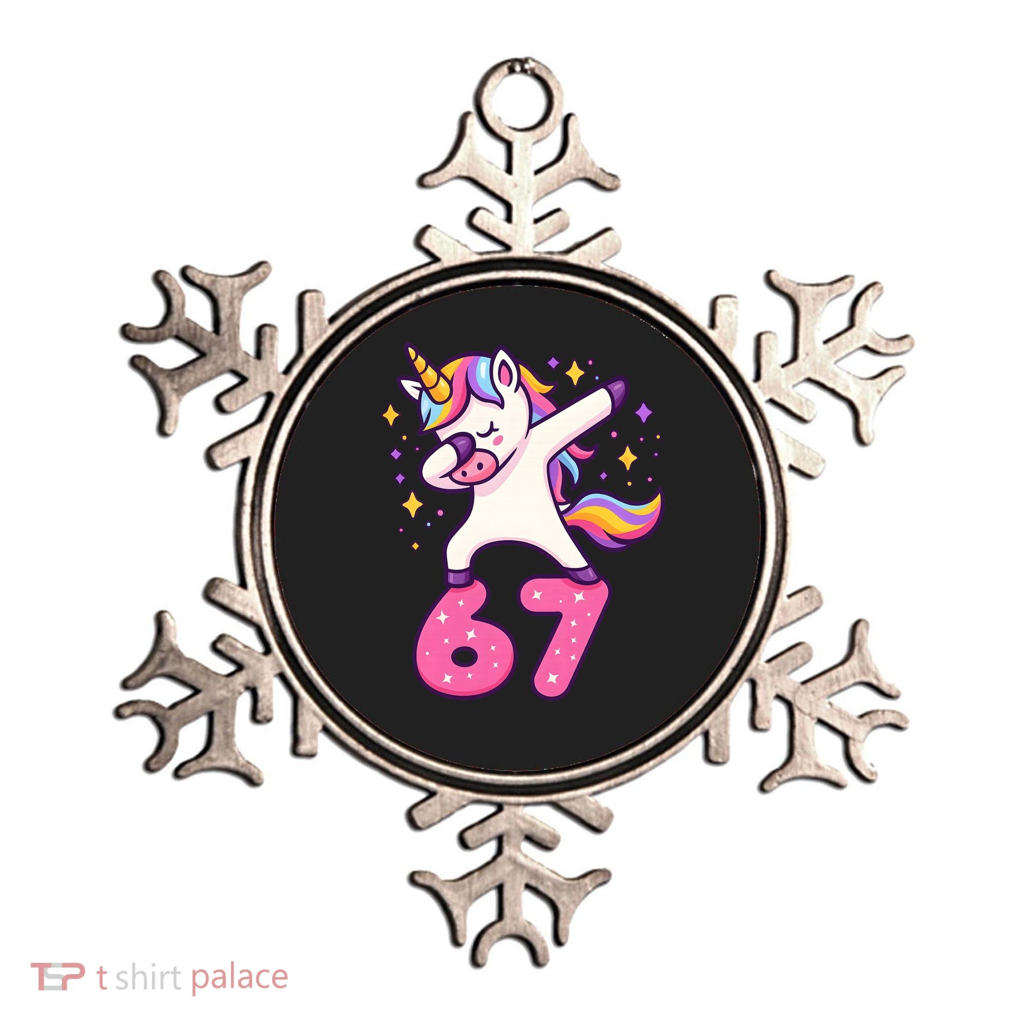 67 Unicorn Six Seven 6-7 Meme Brainrot Ornament