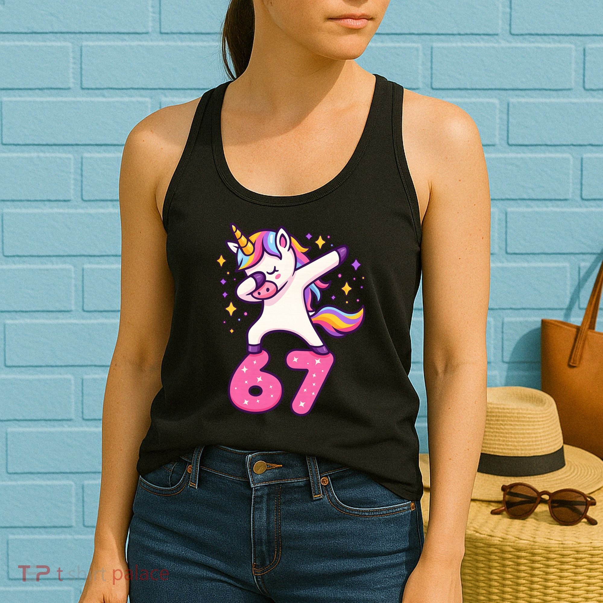 67 Unicorn Six Seven 6-7 Meme Brainrot Women's Tank Top