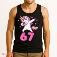 67 Unicorn Six Seven 6-7 Meme Brainrot Tank Top thumb 3