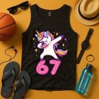 67 Unicorn Six Seven 6-7 Meme Brainrot Tank Top thumb 4
