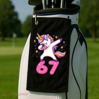 67 Unicorn Six Seven 6-7 Meme Brainrot Golf Towel thumb 2