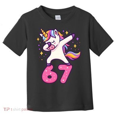 67 Unicorn Six Seven 6-7 Meme Brainrot Toddler T-Shirt