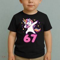 67 Unicorn Six Seven 6-7 Meme Brainrot Toddler T-Shirt thumb 2
