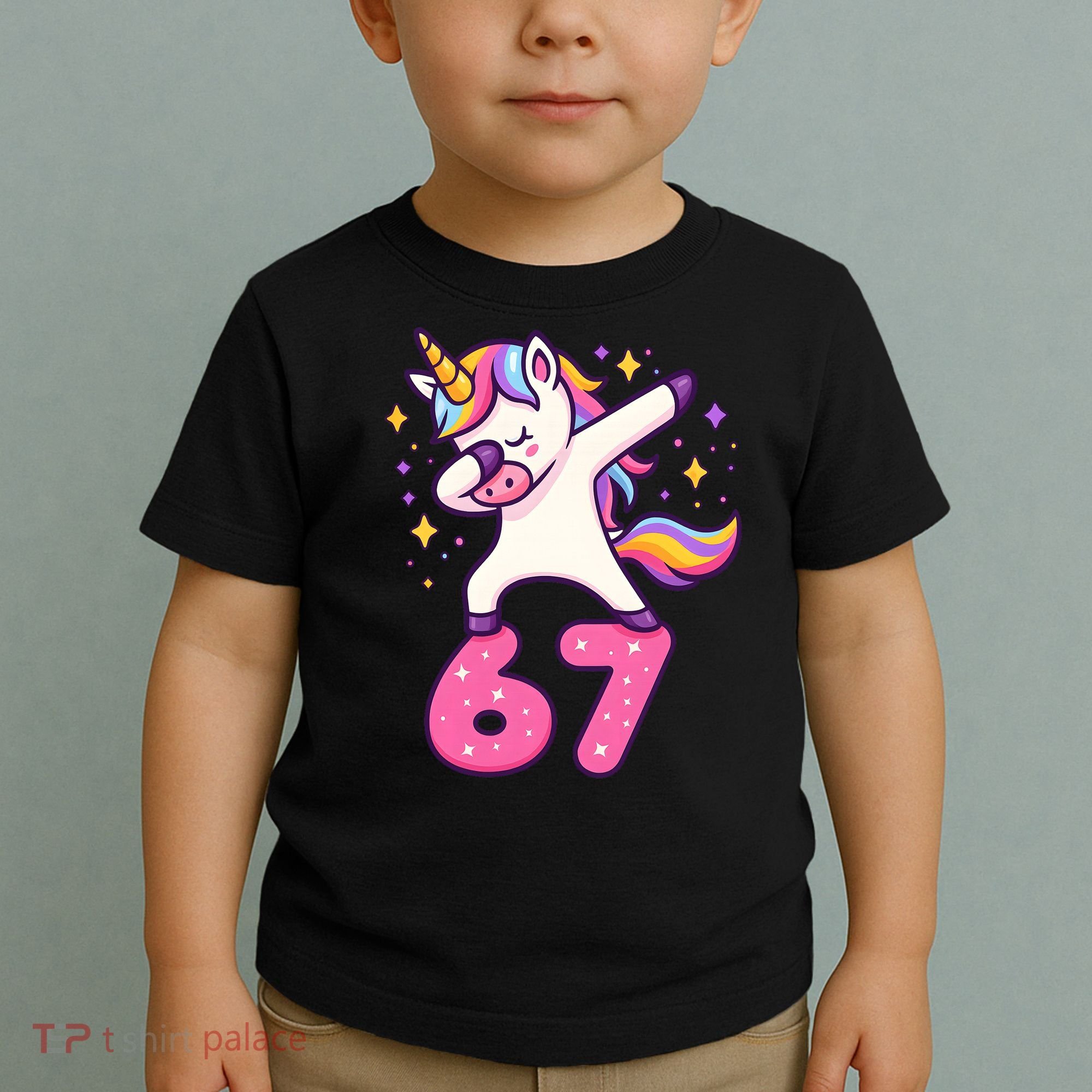 67 Unicorn Six Seven 6-7 Meme Brainrot Toddler T-Shirt