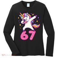 67 Unicorn Six Seven 6-7 Meme Brainrot Women's Long Sleeve Shirt thumb 0