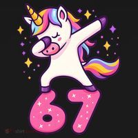 67 Unicorn Six Seven 6-7 Meme Brainrot Women's Long Sleeve Shirt thumb 2