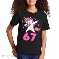 67 Unicorn Six Seven 6-7 Meme Brainrot Kids T-Shirt thumb 2