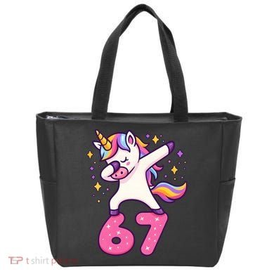 67 Unicorn Six Seven 6-7 Meme Brainrot Tote Bag
