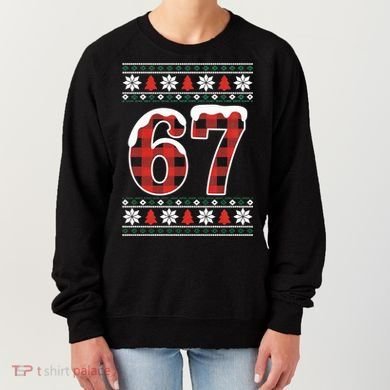 67 Ugly Sweater Christmas Six Seven Meme Women's Sweatshirt