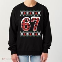 67 Ugly Sweater Christmas Six Seven Meme Women's Sweatshirt thumb 0