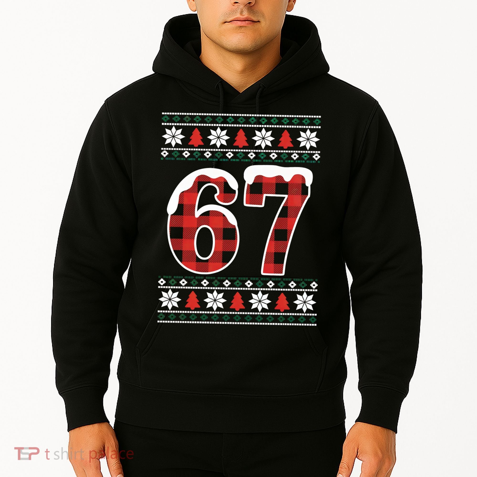 67 Ugly Sweater Christmas Six Seven Meme Hoodie