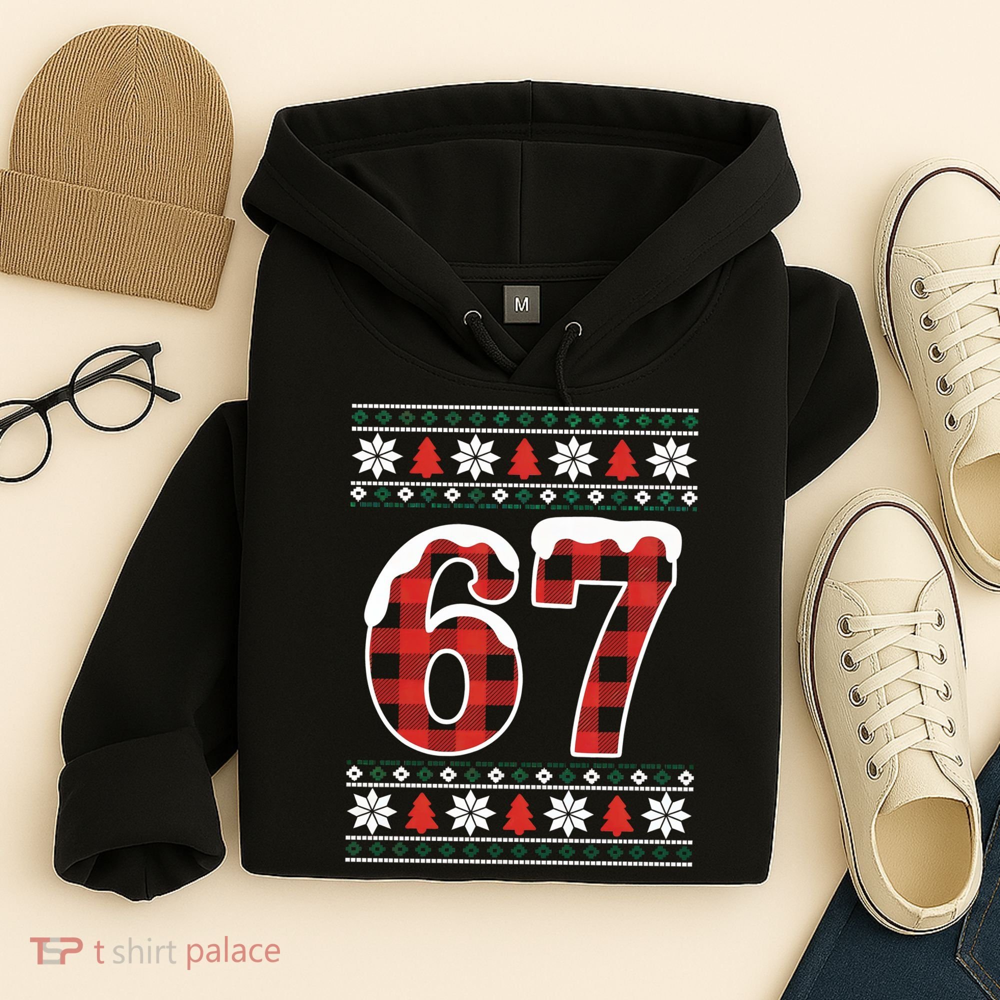 67 Ugly Sweater Christmas Six Seven Meme Hoodie
