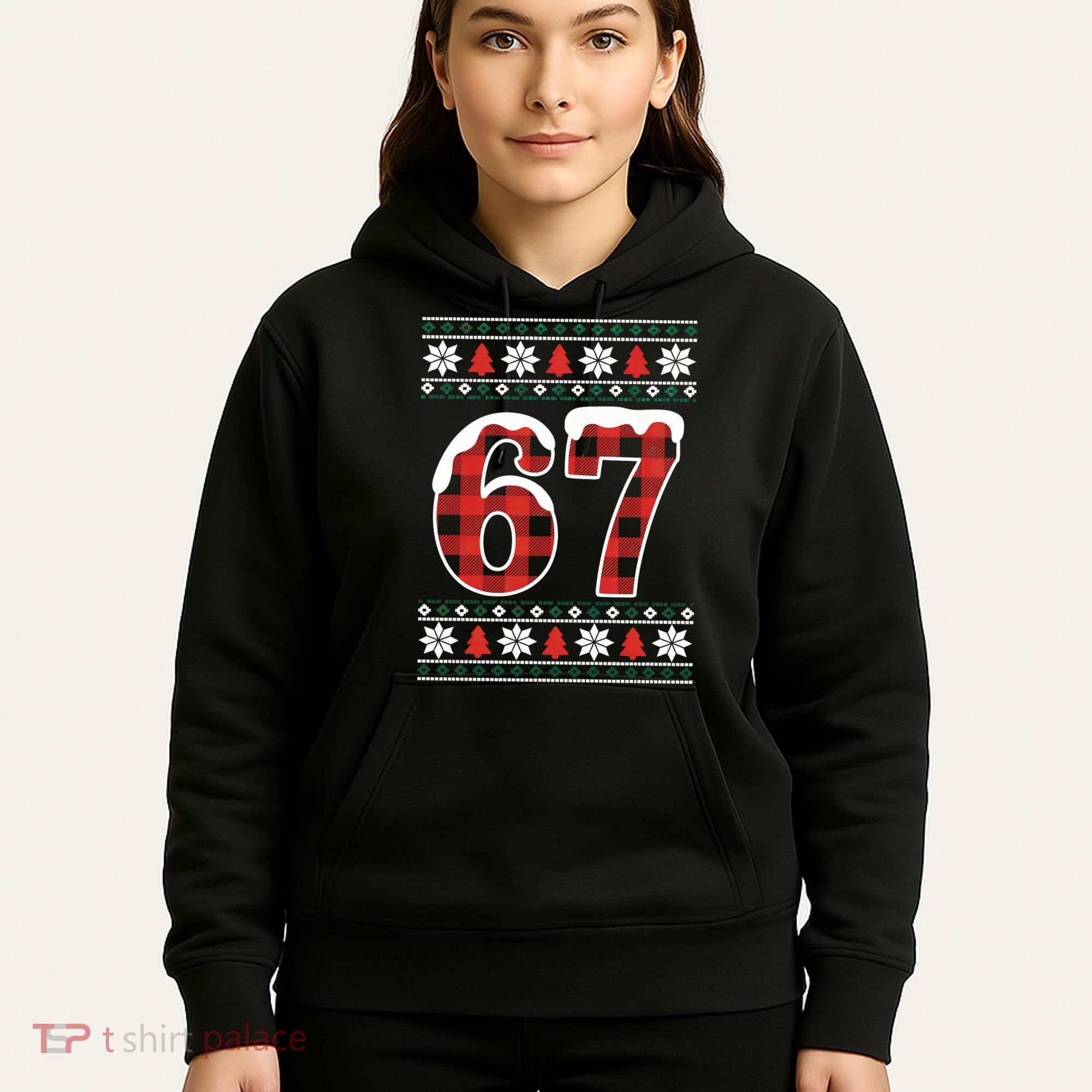 67 Ugly Sweater Christmas Six Seven Meme Hoodie