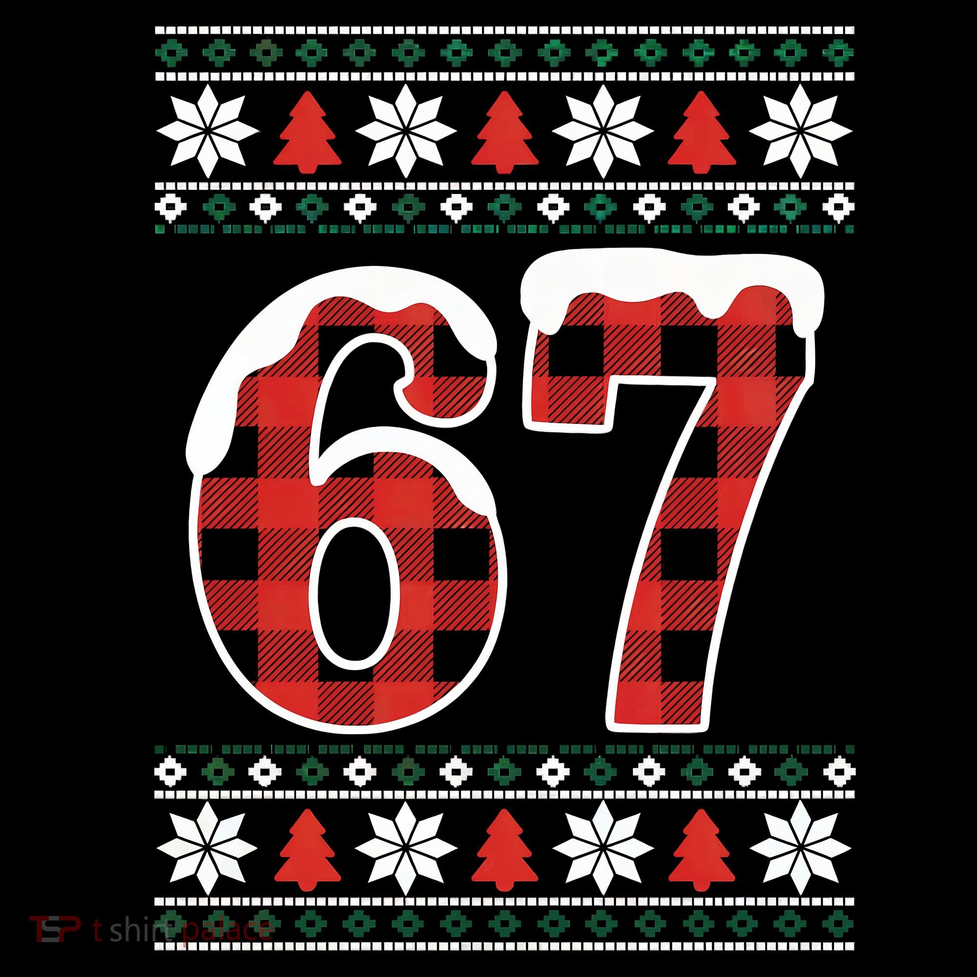 67 Ugly Sweater Christmas Six Seven Meme Long Sleeve Shirt