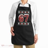 67 Ugly Sweater Christmas Six Seven Meme Apron thumb 2