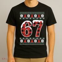 67 Ugly Sweater Christmas Six Seven Meme T-Shirt thumb 3
