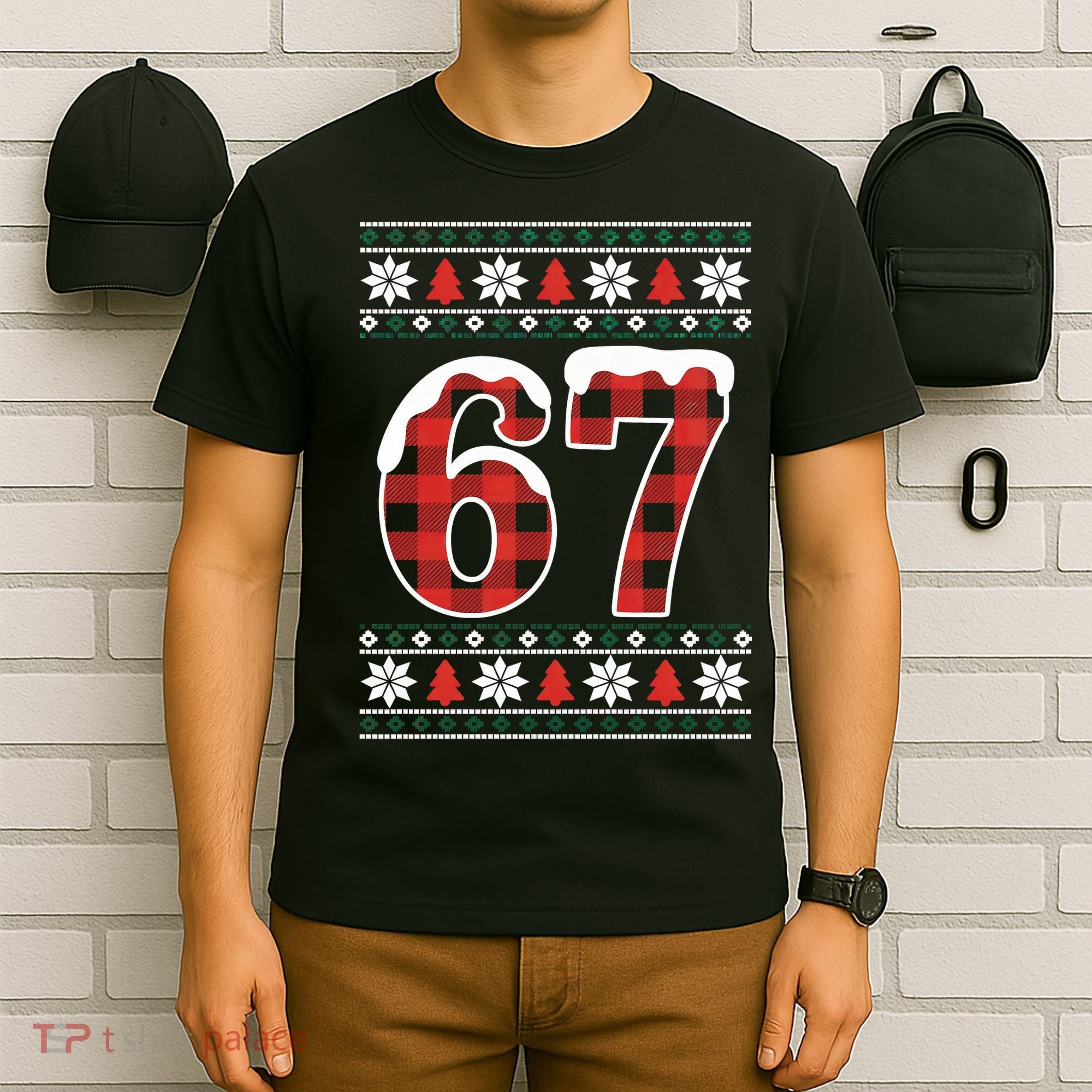 67 Ugly Sweater Christmas Six Seven Meme T-Shirt