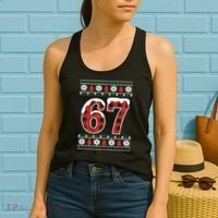 67 Ugly Sweater Christmas Six Seven Meme Women's Tank Top thumb 2