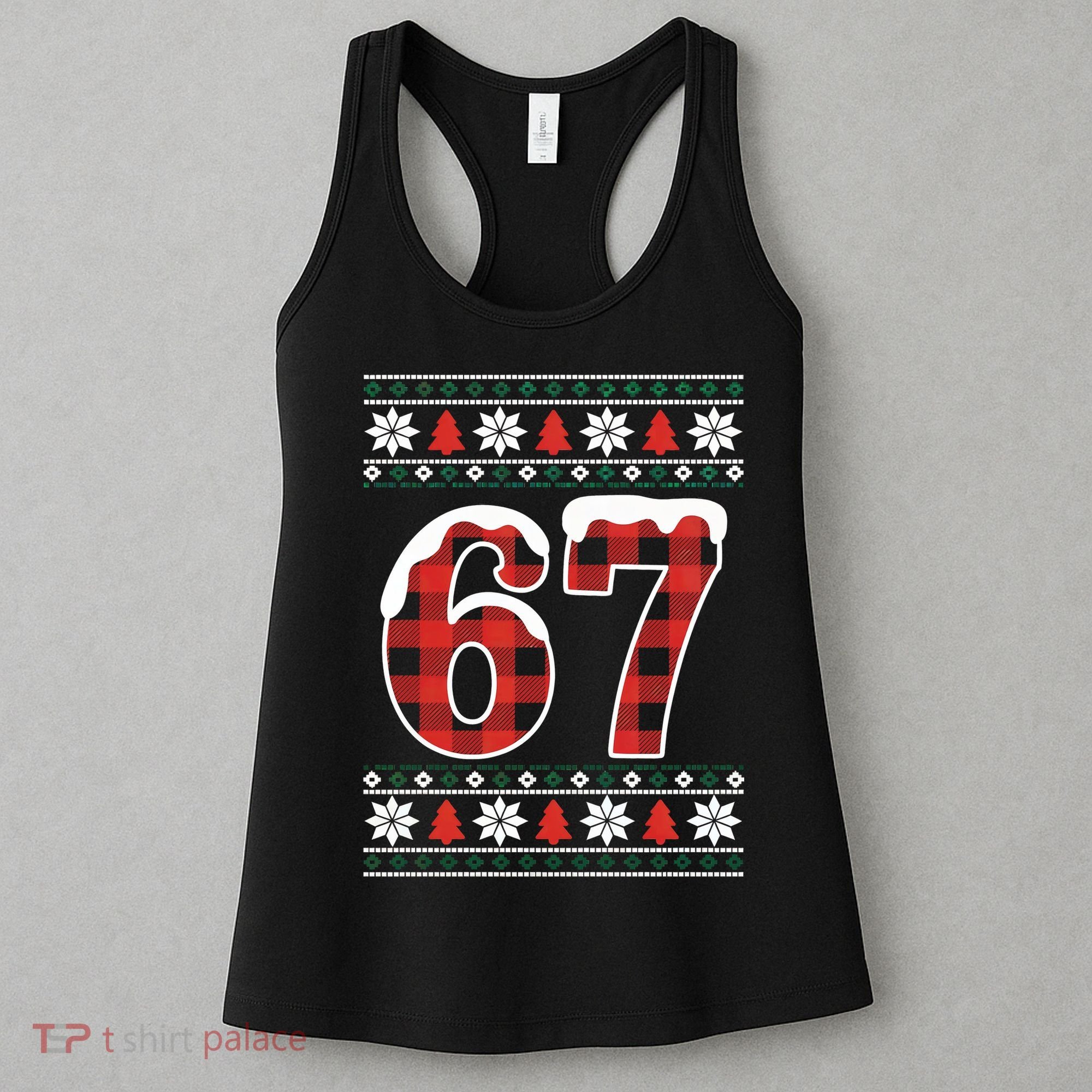 67 Ugly Sweater Christmas Six Seven Meme Women's Tank Top
