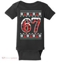 67 Ugly Sweater Christmas Six Seven Meme Baby Bodysuit thumb 0