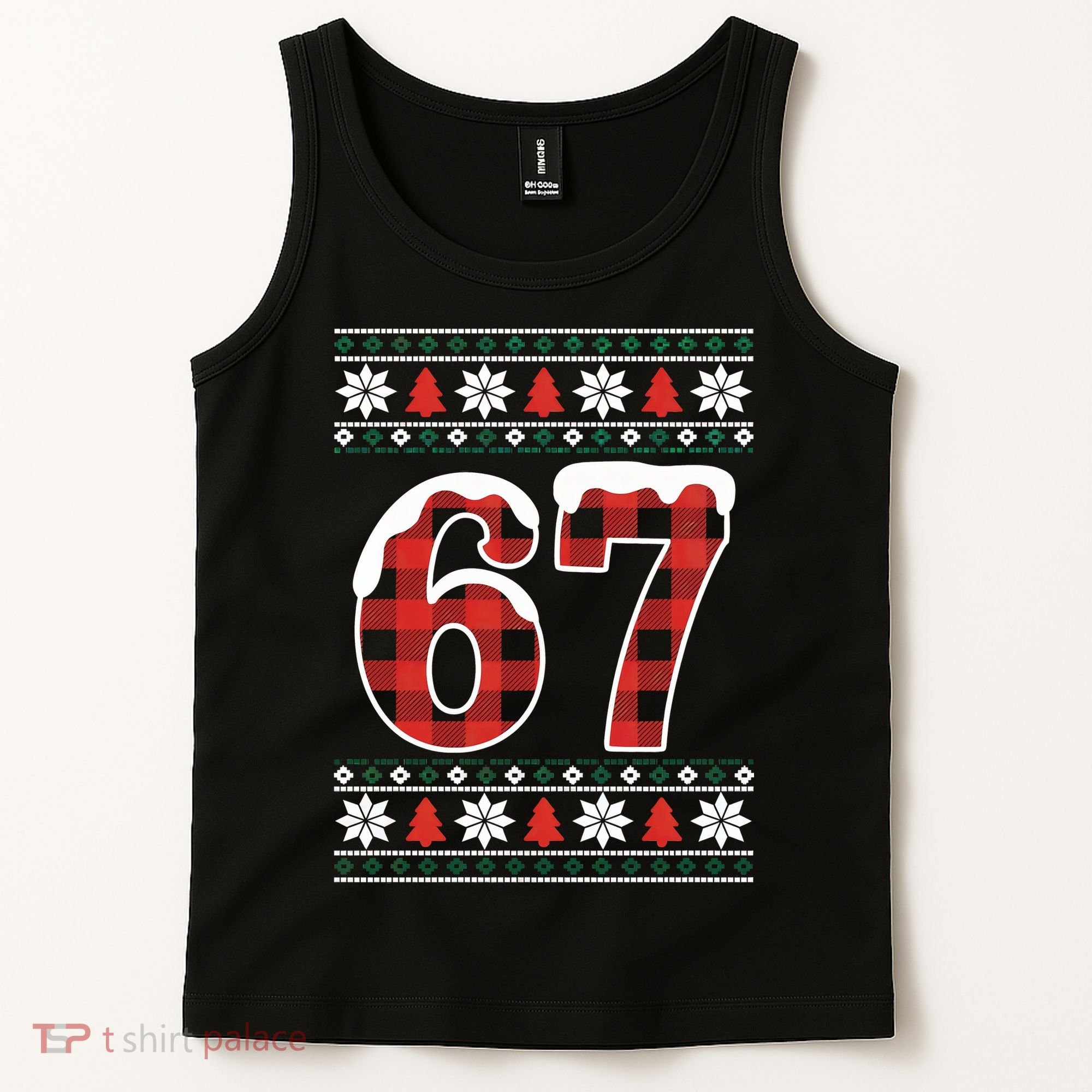 67 Ugly Sweater Christmas Six Seven Meme Tank Top