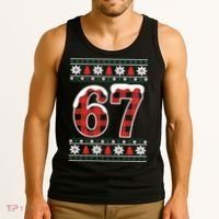 67 Ugly Sweater Christmas Six Seven Meme Tank Top thumb 3