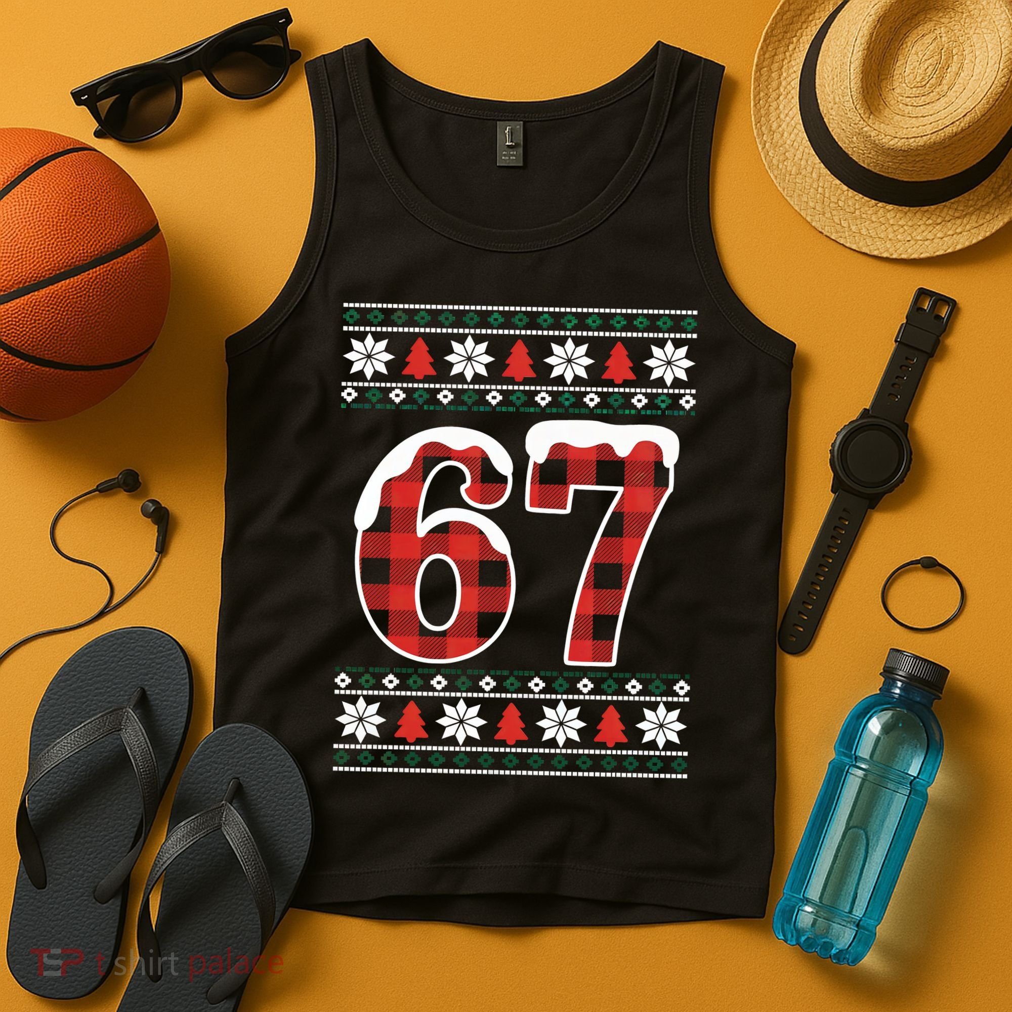 67 Ugly Sweater Christmas Six Seven Meme Tank Top