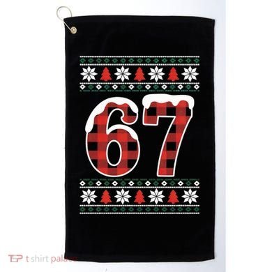 67 Ugly Sweater Christmas Six Seven Meme Golf Towel