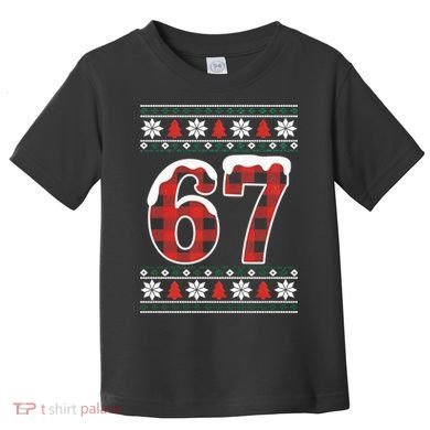 67 Ugly Sweater Christmas Six Seven Meme Toddler T-Shirt