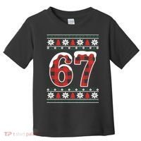 67 Ugly Sweater Christmas Six Seven Meme Toddler T-Shirt thumb 0